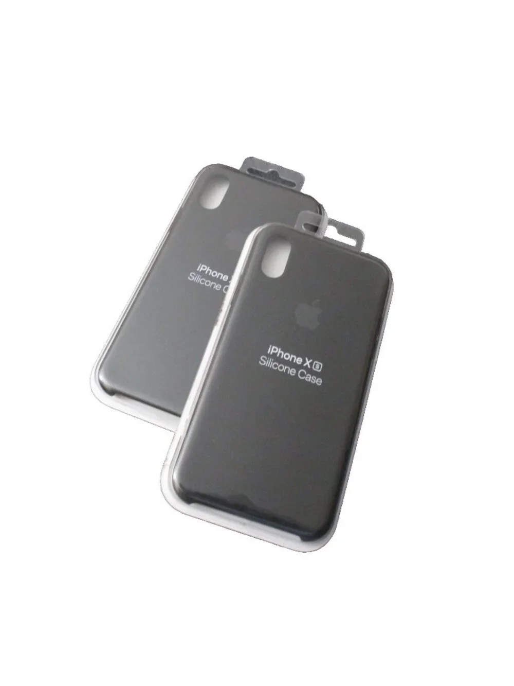 2 Genuine Original Apple iPhone XS Silicone Case Cover Black MRW72ZM/A - New